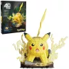 4D Build, Pokémon Pikachu 3D modeļa komplekts, Pokémon figūra, Kanto First Partner kolekcija, galda dekors, 201 detaļas, no 12 gadu vecuma