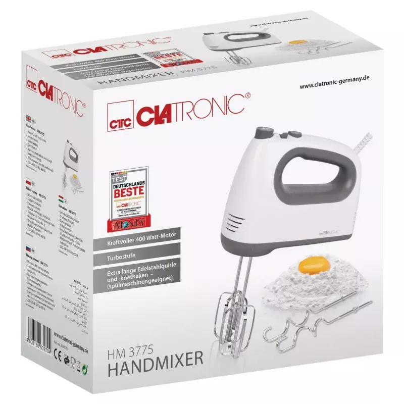 Rokas mikseris Clatronic HM 3775 Pelēks Balts