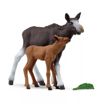 Figūru komplekts Schleich WILD LIFE Aļņu ģimene — reālistiskas dzīvnieku figūriņas, 3+ gadi, daudzkrāsu