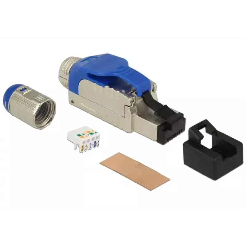 RJ-45 vadu savienotājs DeLOCK 86487 zils sudraba