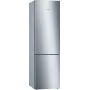 Bosch Serie 6 KGE39AICA ledusskapis ar saldētavu, brīvi stāvošs, 343 L, nerūsējošais tērauds
