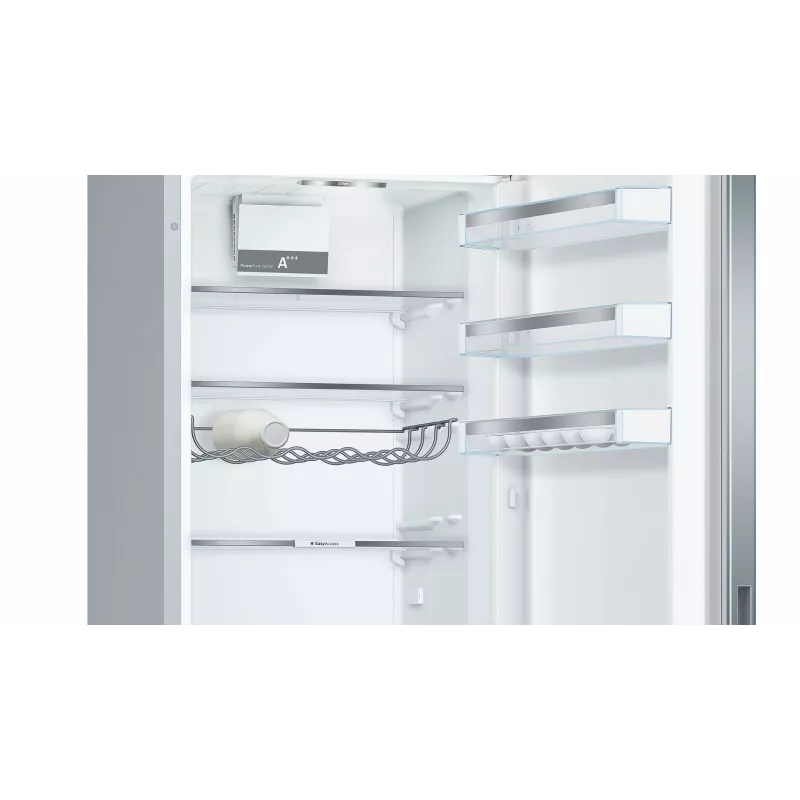 Bosch Serie 6 KGE39AICA ledusskapis ar saldētavu, brīvi stāvošs, 343 L, nerūsējošais tērauds