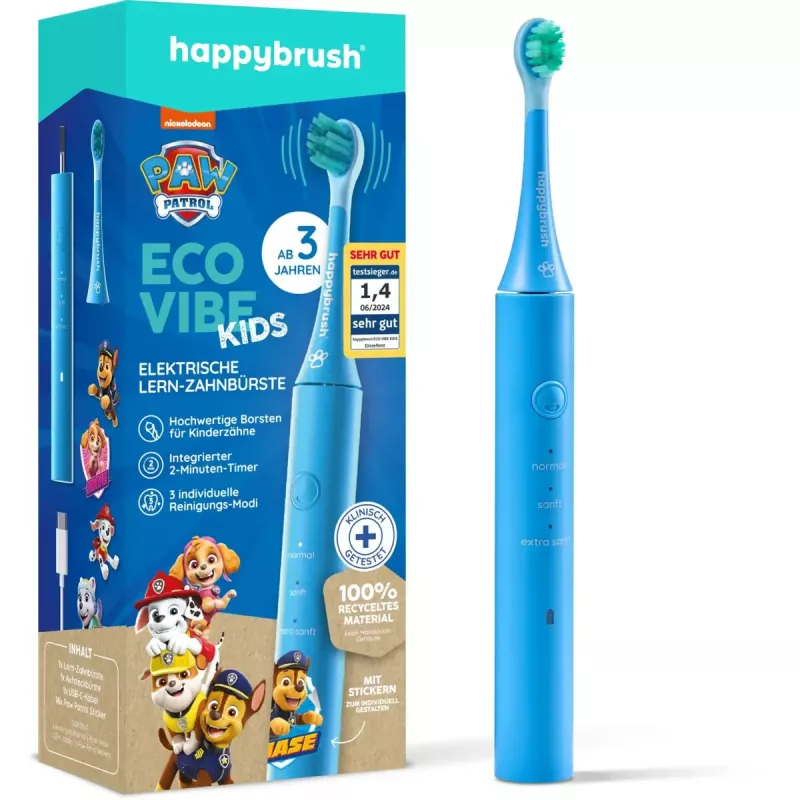 Elektriskā zobu suka Happybrush ECO VIBE KIDS Paw Patrol