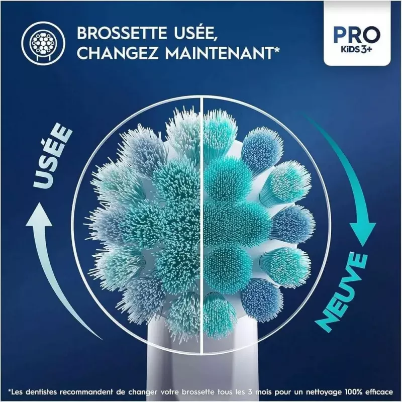 Oral-B Kids Pro Kids3+ 4 gab. Daudzkrāsu, Balts