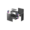 PC Case DeepCool MATREXX 40 3FS Micro Tower — Micro ATX/Mini-ITX, rūdīts stikls, 3x140/2x120 ventilatoru atbalsts, GPU līdz 320 mm, 2x3,5 collu + 2x2,5 collu, melns