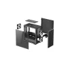 PC Case DeepCool MATREXX 40 3FS Micro Tower — Micro ATX/Mini-ITX, rūdīts stikls, 3x140/2x120 ventilatoru atbalsts, GPU līdz 320 mm, 2x3,5 collu + 2x2,5 collu, melns