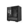 PC Case DeepCool MATREXX 40 3FS Micro Tower — Micro ATX/Mini-ITX, rūdīts stikls, 3x140/2x120 ventilatoru atbalsts, GPU līdz 320 mm, 2x3,5 collu + 2x2,5 collu, melns
