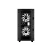 PC Case DeepCool MATREXX 40 3FS Micro Tower — Micro ATX/Mini-ITX, rūdīts stikls, 3x140/2x120 ventilatoru atbalsts, GPU līdz 320 mm, 2x3,5 collu + 2x2,5 collu, melns