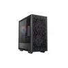 PC Case DeepCool MATREXX 40 3FS Micro Tower — Micro ATX/Mini-ITX, rūdīts stikls, 3x140/2x120 ventilatoru atbalsts, GPU līdz 320 mm, 2x3,5 collu + 2x2,5 collu, melns