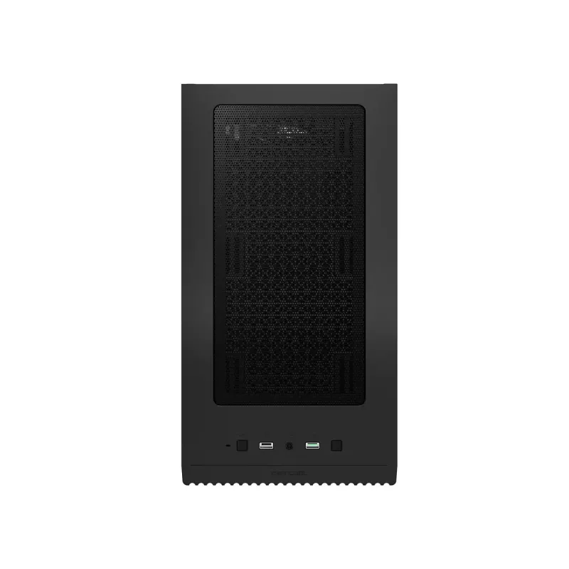 PC Case DeepCool MATREXX 40 3FS Micro Tower — Micro ATX/Mini-ITX, rūdīts stikls, 3x140/2x120 ventilatoru atbalsts, GPU līdz 320 mm, 2x3,5 collu + 2x2,5 collu, melns