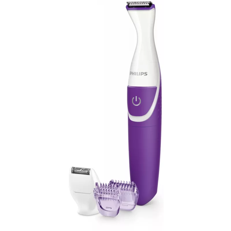 Bikini zonas trimeris Philips Essential BRT383/15, 3 garuma iestatījumi, AA baterija, 120 min. darbības laiks, balts/violets