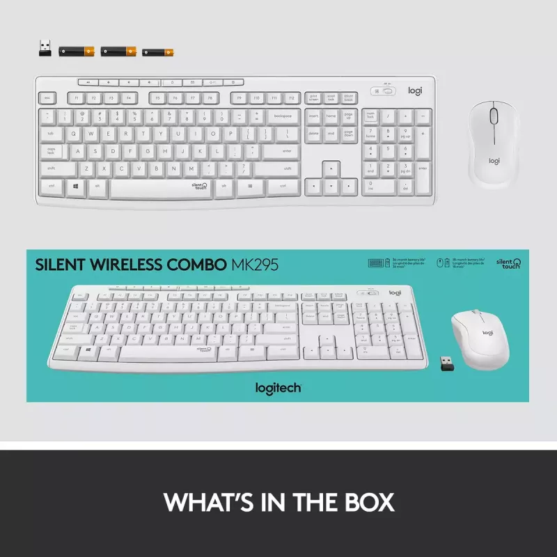 Bezvadu tastatūras un peles komplekts Logitech MK295 Silent