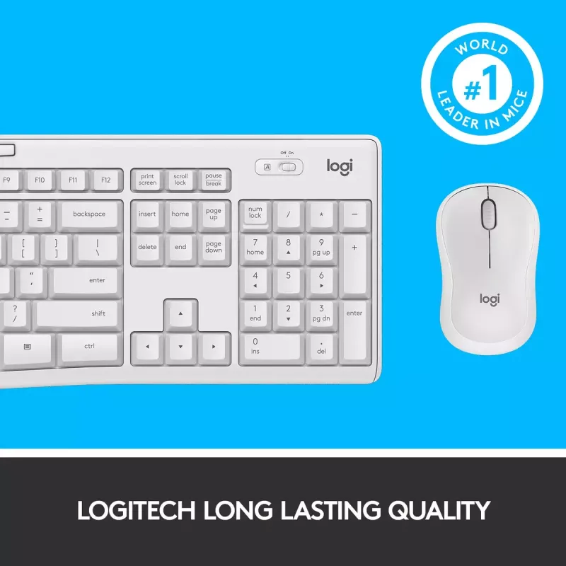 Bezvadu tastatūras un peles komplekts Logitech MK295 Silent