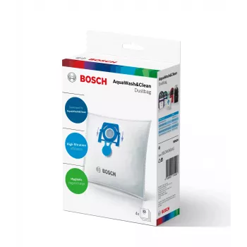 Putekļu maisiņš cilindriskajam putekļsūcējam Bosch BBZWD4BAG, balts, 4 gab. iepakojumā
