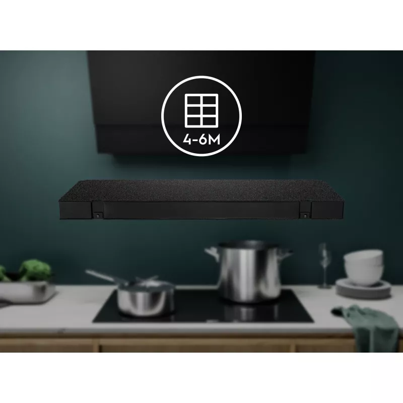 Smaržu (ogļu) filtrs Electrolux MCFE06ST tvaika nosūcējiem, taisnstūrveida 235×235×27 mm, melns