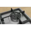 Iebūvējamā gāzes plīts virsma Bosch Serie 4 PGH6B5K90, 4 zonu nerūsējošais tērauds, 60 cm, rotācijas vadības ierīces, wok deglis