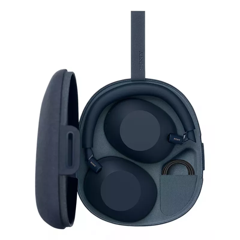 Austiņas Sony WH-1000XM6 vadu un bezvadu Bluetooth USB-C 4–40000 Hz 10 m diapazons 1,2 m vads Zils