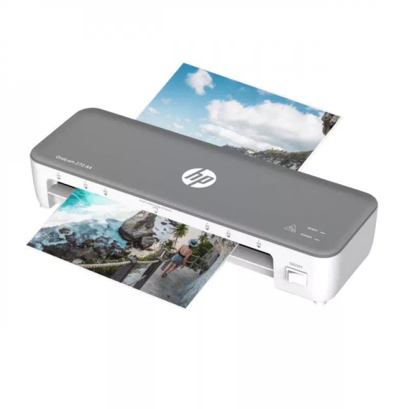 HP OneLam 270 A4 Karstais laminators 270 mm/min Pelēks, Balts