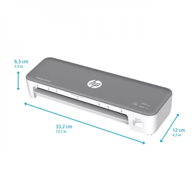 HP OneLam 270 A4 Karstais laminators 270 mm/min Pelēks, Balts