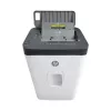 Papīra smalcinātājs HP ONESHRED Auto 200CC — automātiskā padeve 200 lapu ietilpība, mikro griezums P-4, 28 L tvertne, balts-pelēks