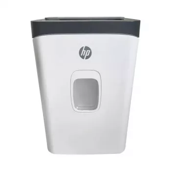 Papīra smalcinātājs HP ONESHRED Auto 200CC — automātiskā padeve 200 lapu ietilpība, mikro griezums P-4, 28 L tvertne, balts-pelēks
