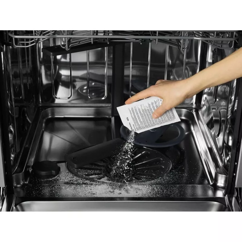 Mazgāšanas līdzeklis un kaļķakmens noņēmējs pulveris Electrolux M2GCP121 trauku mazgājamajām mašīnām un veļas mazgājamajām mašīnām, 12 gab.