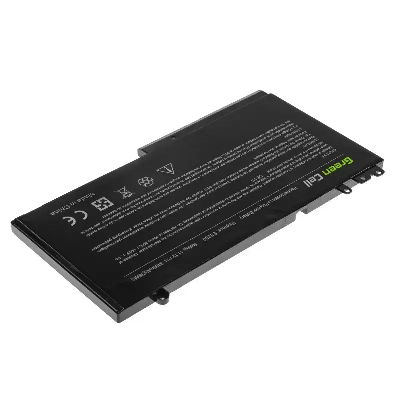 Baterija zaļa Cell DE117 DELL Latitude 11 3150/3160, 12/ E5250/E5270 — LiPo 11.1V 3400mAh, 4 elementi, melna
