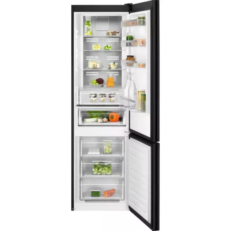 Electrolux LNT7ME36K2 ledusskapis ar saldētavu, 367 l (ledusskapis 266 l, saldētava 101 l), apakšējā saldētava, No Frost, enerģijas klase E, melns