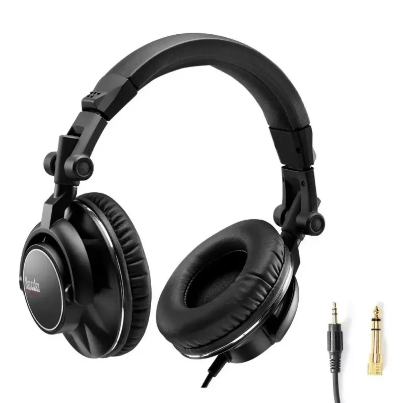 Hercules HDP DJ60 austiņas, vadu, galvas stīpa, mūzika, melna