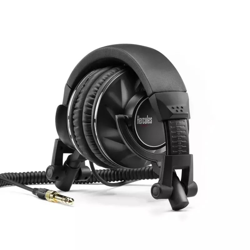 Hercules HDP DJ60 austiņas, vadu, galvas stīpa, mūzika, melna