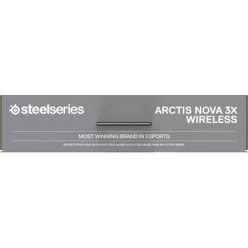 Austiņas STEELSERIES Arctis Nova 3X Wireless — binokulāras uzliktavas austiņas, Bluetooth 5.3, 2,4 GHz RF, 40 h akumulators, USB-C