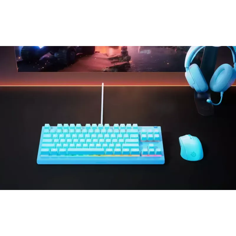 Tastatūra STEELSERIES Apex 3 TKL US RGB apgaismojums, ūdensizturīga, bez ciparu bloka