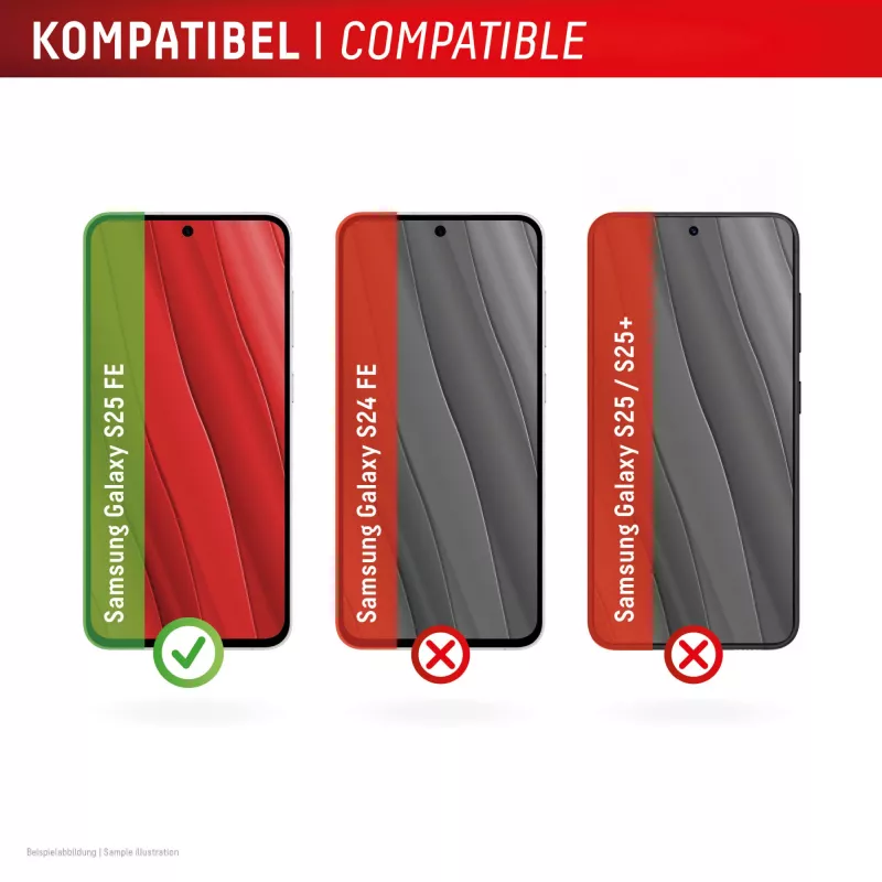 Dzidrs rūdīta stikla ekrāna/aizmugures aizsargs e.v.i. 02204 Samsung Galaxy S25 FE, caurspīdīgs, 1 gab.