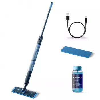 Philips 5000 sērija OneUp Elektriskā Beržamā Slotaiņa, Bezvada beržamā slotaiņa, 0,178 L, Zila, 0,281 L, 70 min, 350 mm