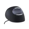BakkerElkhuizen Evoluent D Medium, labā roka, vertikāls dizains, lāzers, USB Type-A, 3200 DPI, melns