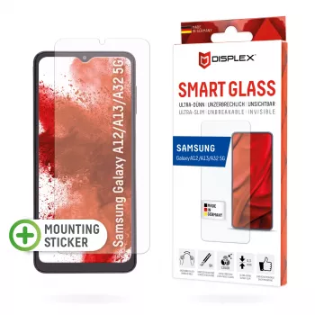 Displex Smart Glass (9H) Samsung Galaxy A12/A13/A32 5G, montāžas uzlīme, neplīstošs, īpaši plāns, neredzams