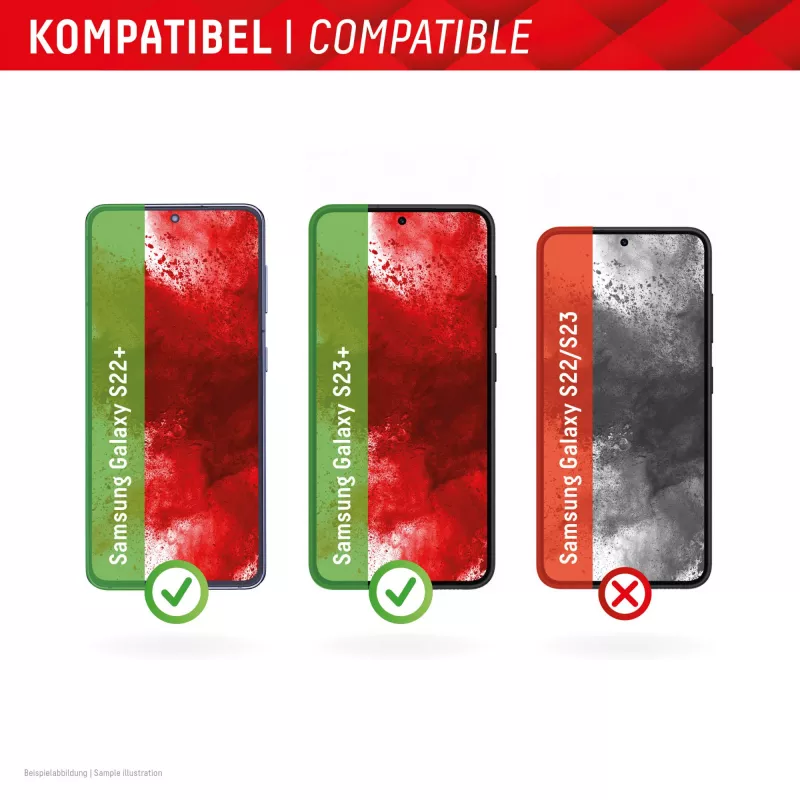 Displex ekrāna aizsargs (10H) Samsung Galaxy S22+/S23+, Eco montāžas rāmis, izturīgs pret skrāpējumiem