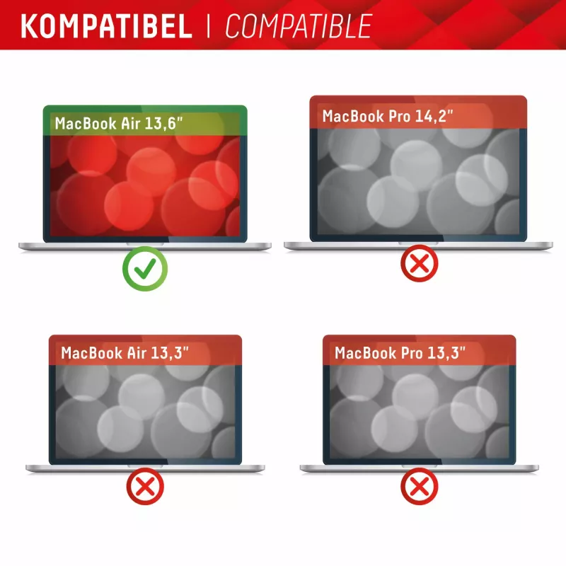 Displex PRIVACY SAFE magnētiskais 2 virzienu privātuma filtrs MacBook Air 13,6“