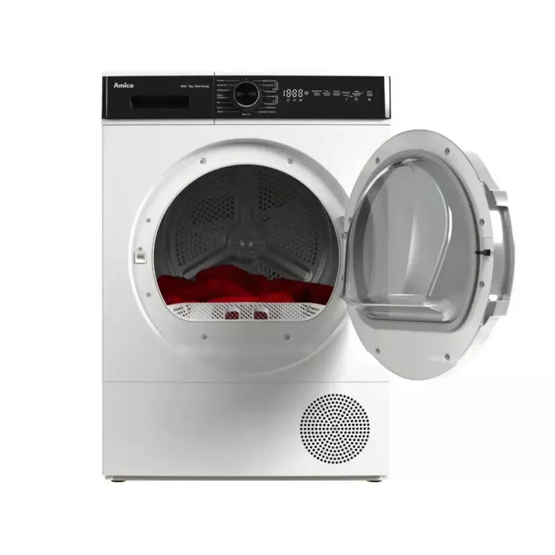 Veļas žāvētājs AMICA AD3S72LHB(E) 7 kg, brīvi stāvošs, priekšējā ielāde, LED displejs, elektroniska vadība, balts