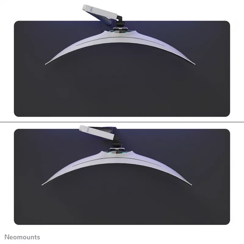 Neomounts DS70-256BL1 spēļu monitora statīvs 24–57 collu ekrāniem, gāzes atspere, Topfix, 30 kg kravnesība, VESA 75–200 mm