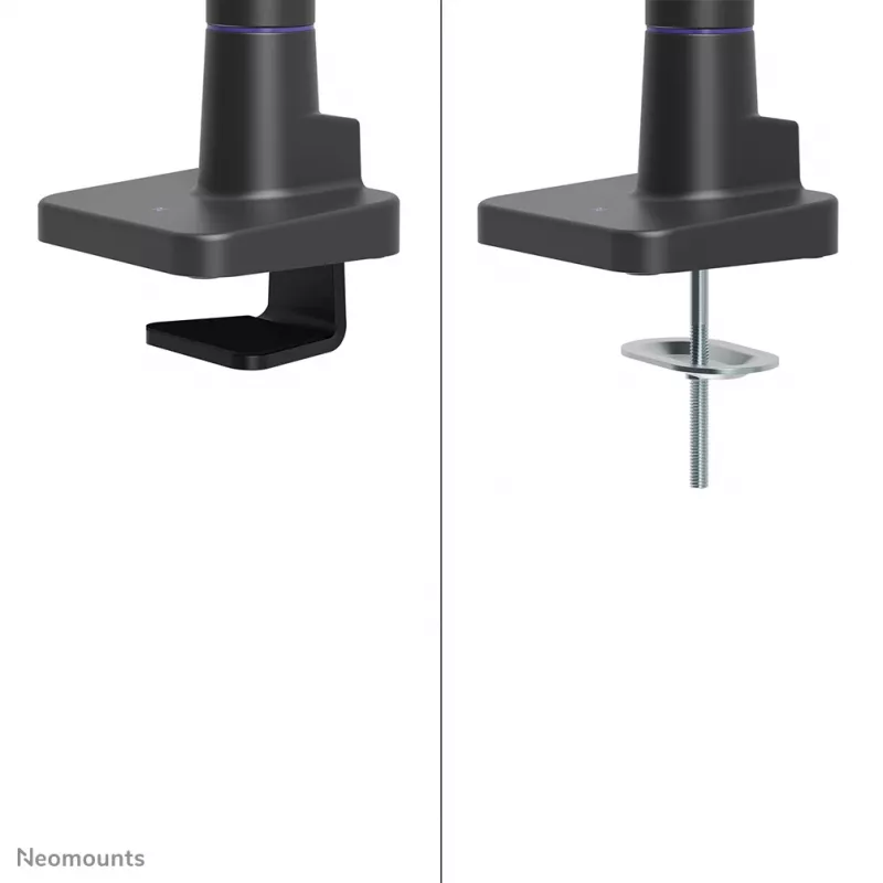 Neomounts DS70-256BL1 spēļu monitora statīvs 24–57 collu ekrāniem, gāzes atspere, Topfix, 30 kg kravnesība, VESA 75–200 mm