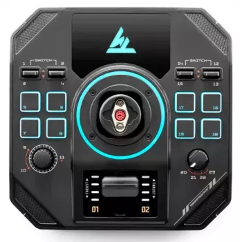 Thrustmaster Sol-R 4 HOTAS melns USB kursorsvira + dzinēja vadības svira analogā / digitālā PC