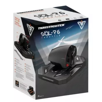 Droseles bloks Thrustmaster Sol-R 6 Melns USB Type-C vadu analogais/ciparu datoram, izmērs 170×205×125 mm