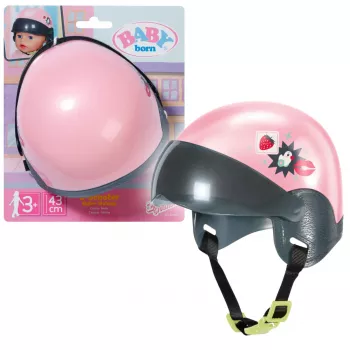 Leļļu ķivere ZAPF BABY born E-Scooter Helmet 43 cm — tekstils/plastmasa, daudzkrāsaina, vecums 3–12