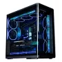ZALMAN P60 Melns PC Midi Tower korpuss — ATX/Mini-ITX, rūdīts stikls, 3×120 mm sānu + 2×120 mm aizmugures ventilatori, 290×475×478 mm