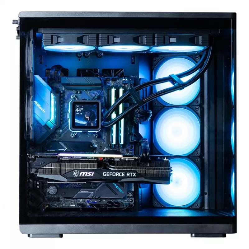 ZALMAN P60 Melns PC Midi Tower korpuss — ATX/Mini-ITX, rūdīts stikls, 3×120 mm sānu + 2×120 mm aizmugures ventilatori, 290×475×478 mm