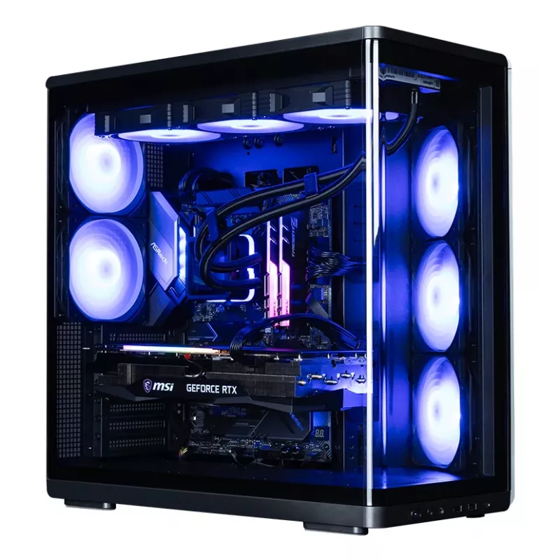 ZALMAN P60 Melns PC Midi Tower korpuss — ATX/Mini-ITX, rūdīts stikls, 3×120 mm sānu + 2×120 mm aizmugures ventilatori, 290×475×478 mm