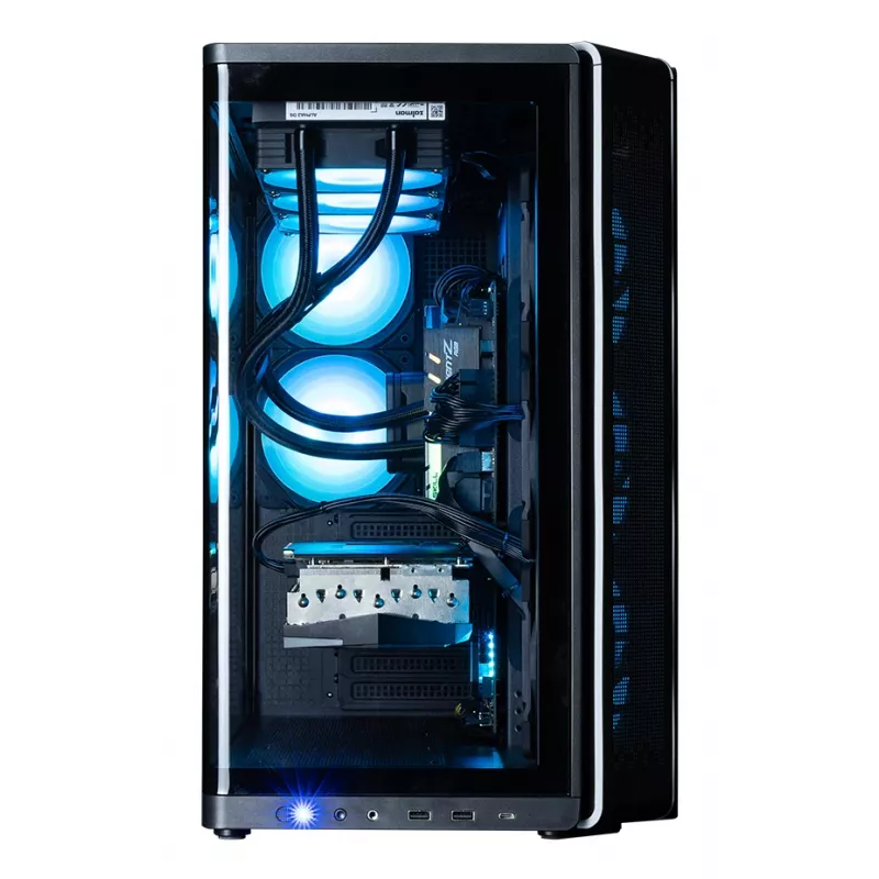 ZALMAN P60 Melns PC Midi Tower korpuss — ATX/Mini-ITX, rūdīts stikls, 3×120 mm sānu + 2×120 mm aizmugures ventilatori, 290×475×478 mm