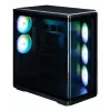 ZALMAN P60 Melns PC Midi Tower korpuss — ATX/Mini-ITX, rūdīts stikls, 3×120 mm sānu + 2×120 mm aizmugures ventilatori, 290×475×478 mm