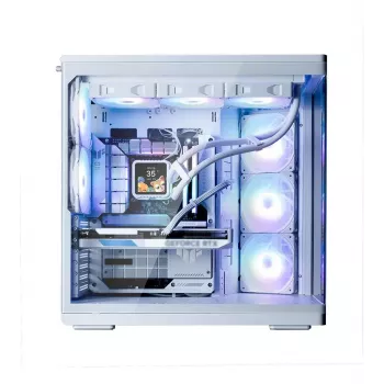 PC korpuss ZALMAN P60 Mid-Tower ar 5x ARGB ventilatoriem, balts